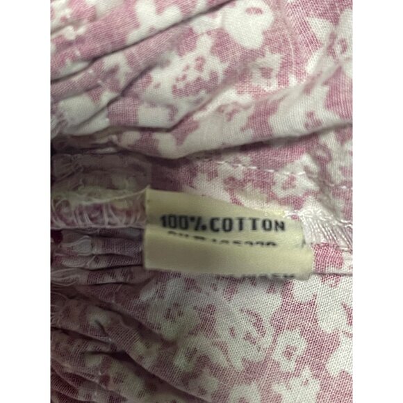 Sim & Sam Womens Floral Smocked Peplum Crop Top Sizzling Magenta Size Large - Picture 4 of 10